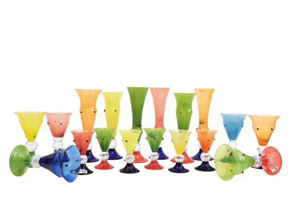 Barovier & Toso glass set from the B.A.G. series