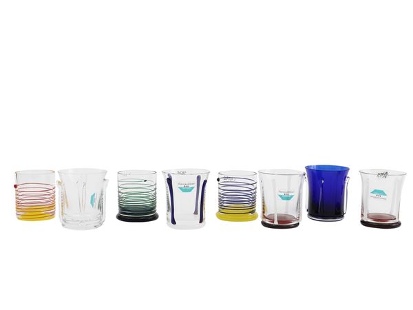 Eight Barovier & Toso water glasses from the B.A.G. series