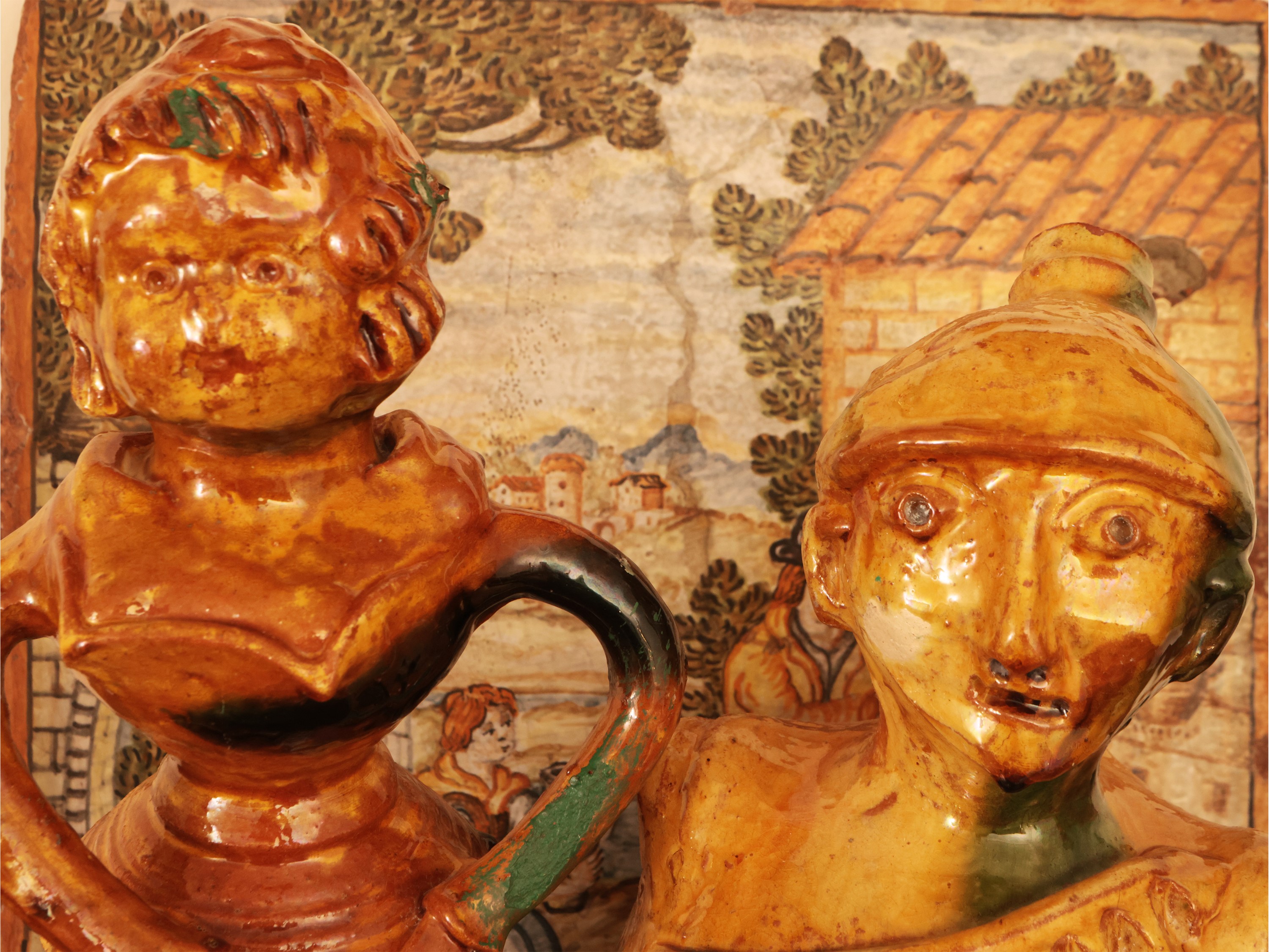 Due Vasi Antropomorfi in Terracotta Invetriata, Sicilia