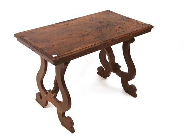 Small walnut refectory table