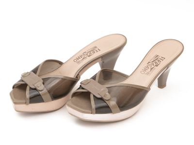 Salvatore Ferragamo, Sandali con Plateau in Legno
