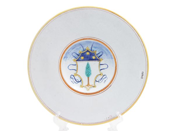 Majolica parade plate, Giotto Giannoni