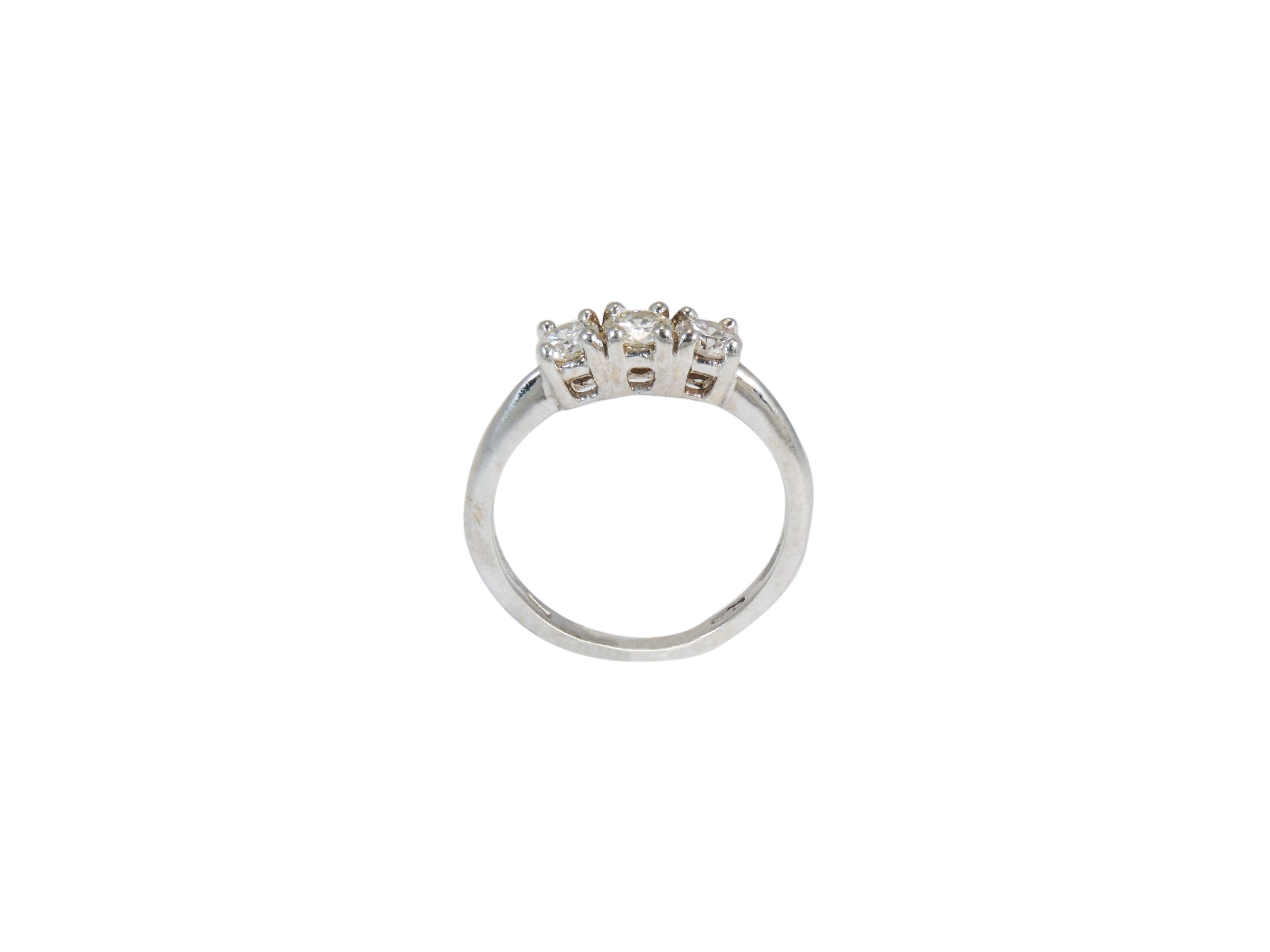 Anello Trilogy in Oro Bianco con Diamanti