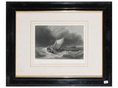 Dutch Boats in a Gale - Line Fishing Off Hastins