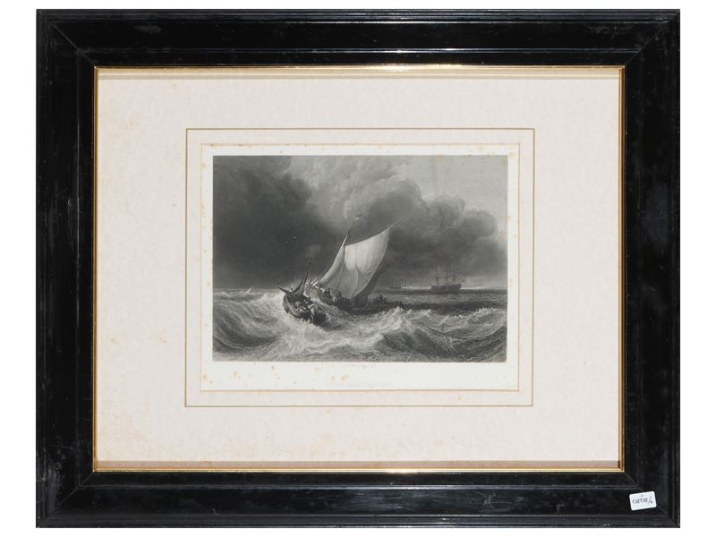 Dutch Boats in a Gale - Line Fishing Off Hastins