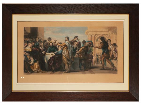 Le nozze di Cana  (XIX secolo)  - Asta Una collezione di stampe - parte II - Maison Bibelot - Casa d'Aste Firenze - Milano