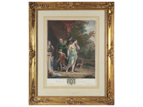 Agar renvoyée par Abraham  (XVIII secolo)  - Asta Una collezione di stampe - parte II - Maison Bibelot - Casa d'Aste Firenze - Milano