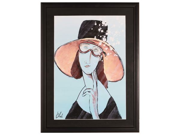 Blub : Jeanne Hebuterne con cappello  - Auction Modern and Contemporary Art - Maison Bibelot - Casa d'Aste Firenze - Milano