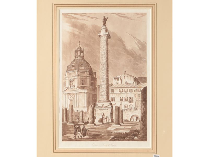 Henry Abbot - Column Of Forum Of Trajan - The Forum From The Pillar Of Phocus - Temple Of Vesta