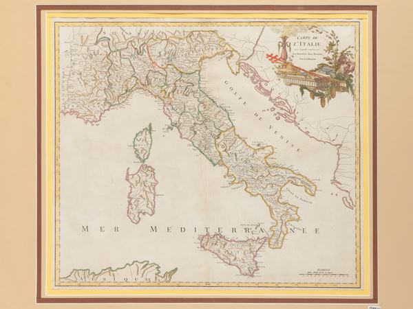 Robert de Vaugondy : Carte de l'Italie  - Asta Una collezione di stampe - parte II - Maison Bibelot - Casa d'Aste Firenze - Milano