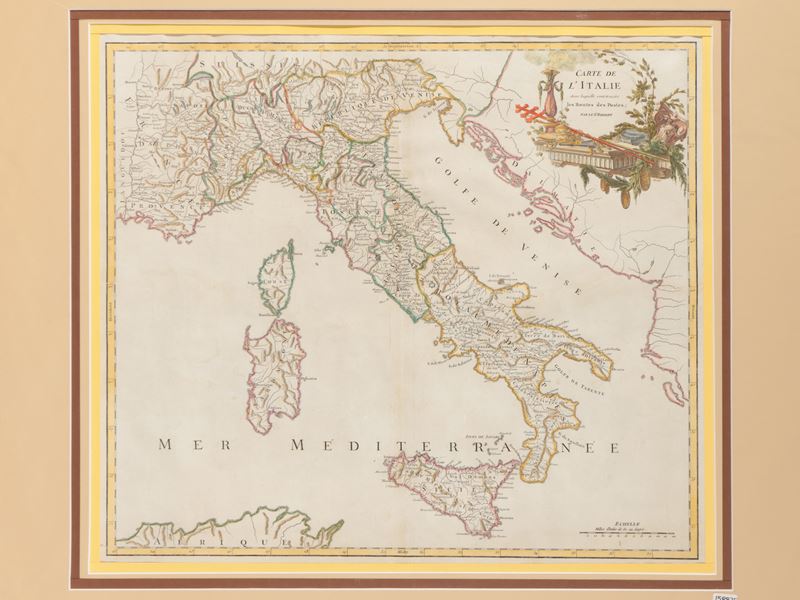 Robert De Vaugondy - Carte De L'italie
