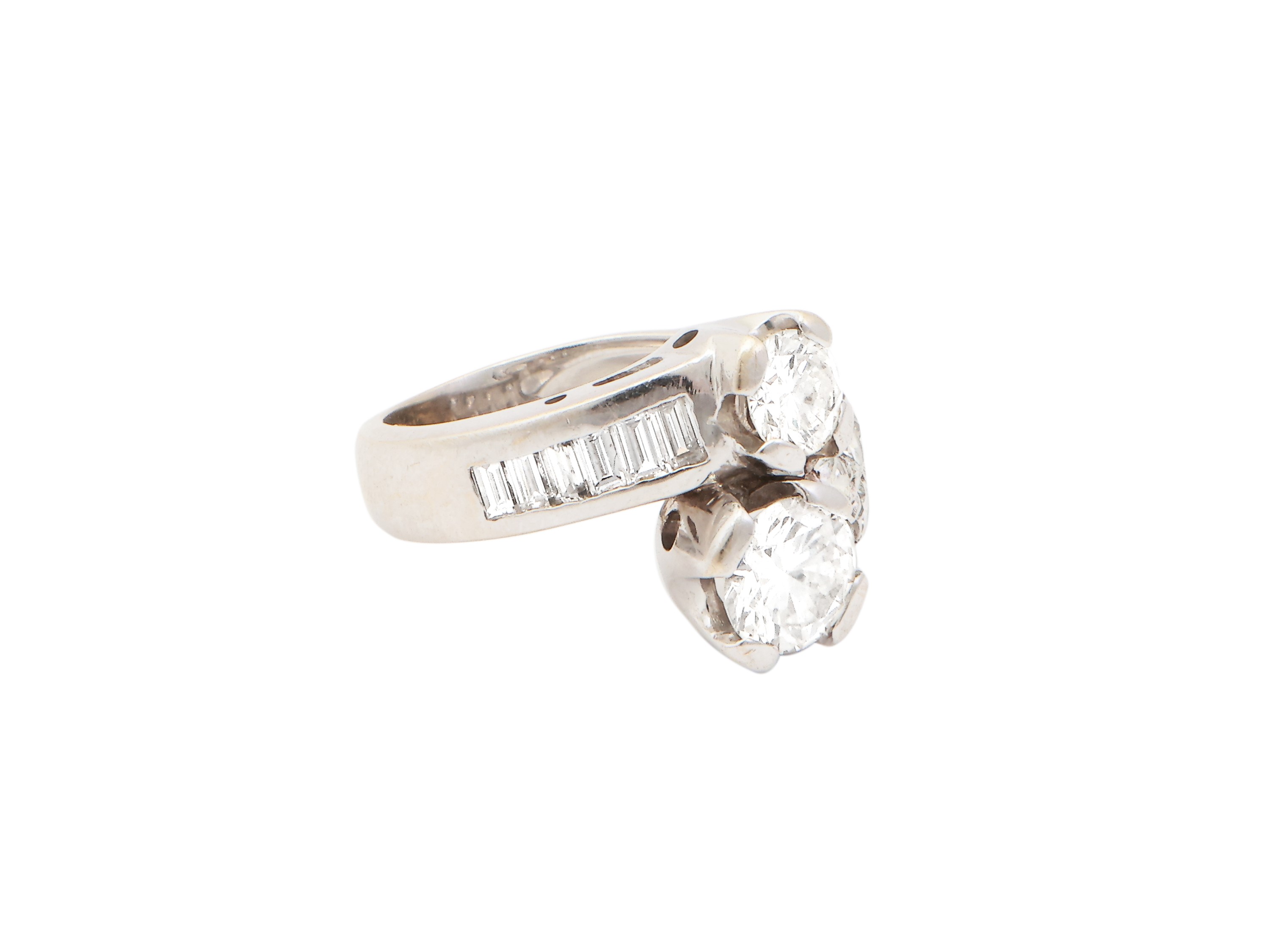 Anello Contratriè in Oro Bianco con Diamanti