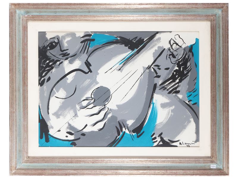 Amedeo Lanci - Figura con Note 1972