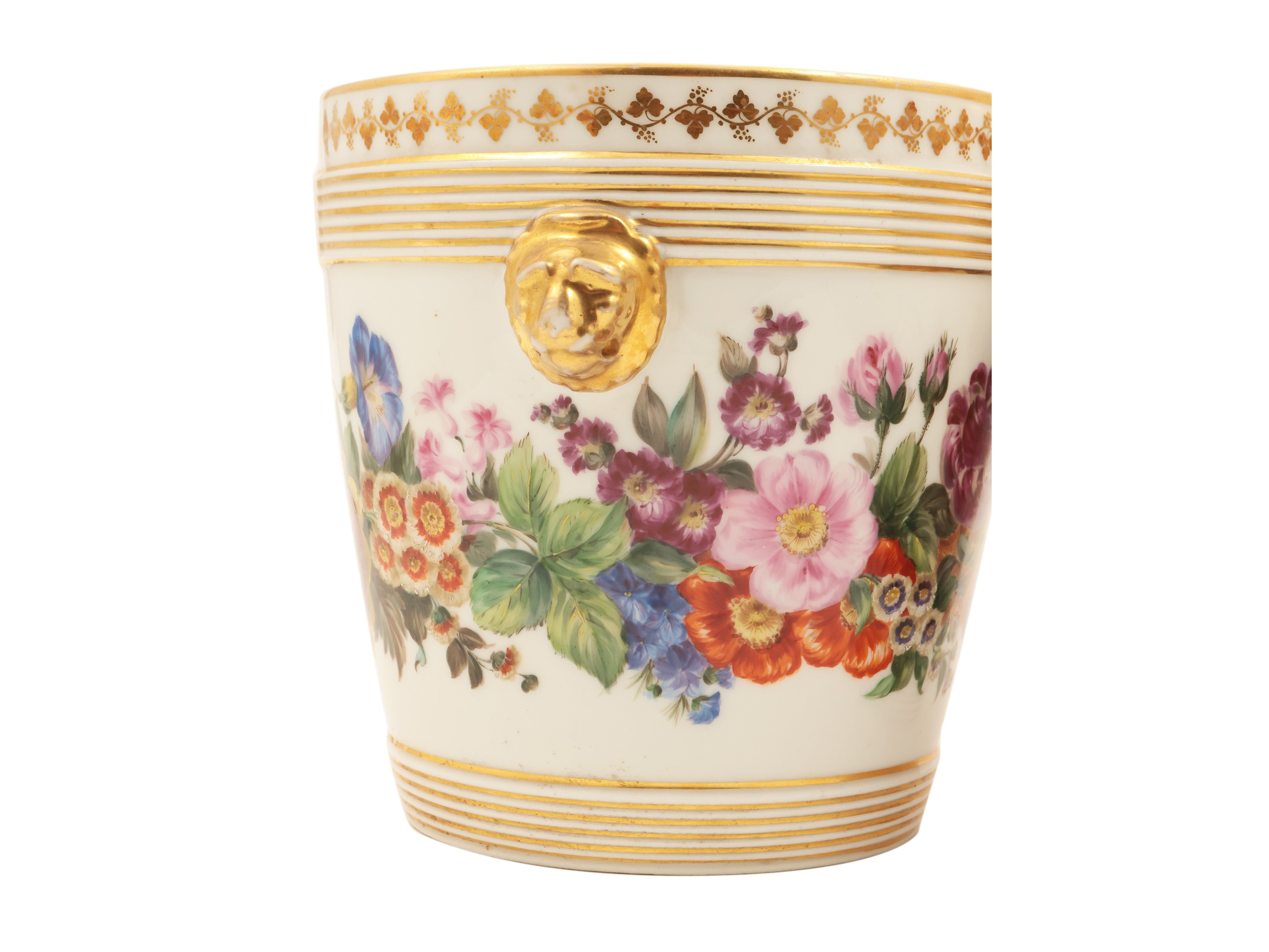 Coppia di portavasi in porcellana, Francia metà del XIX secolo