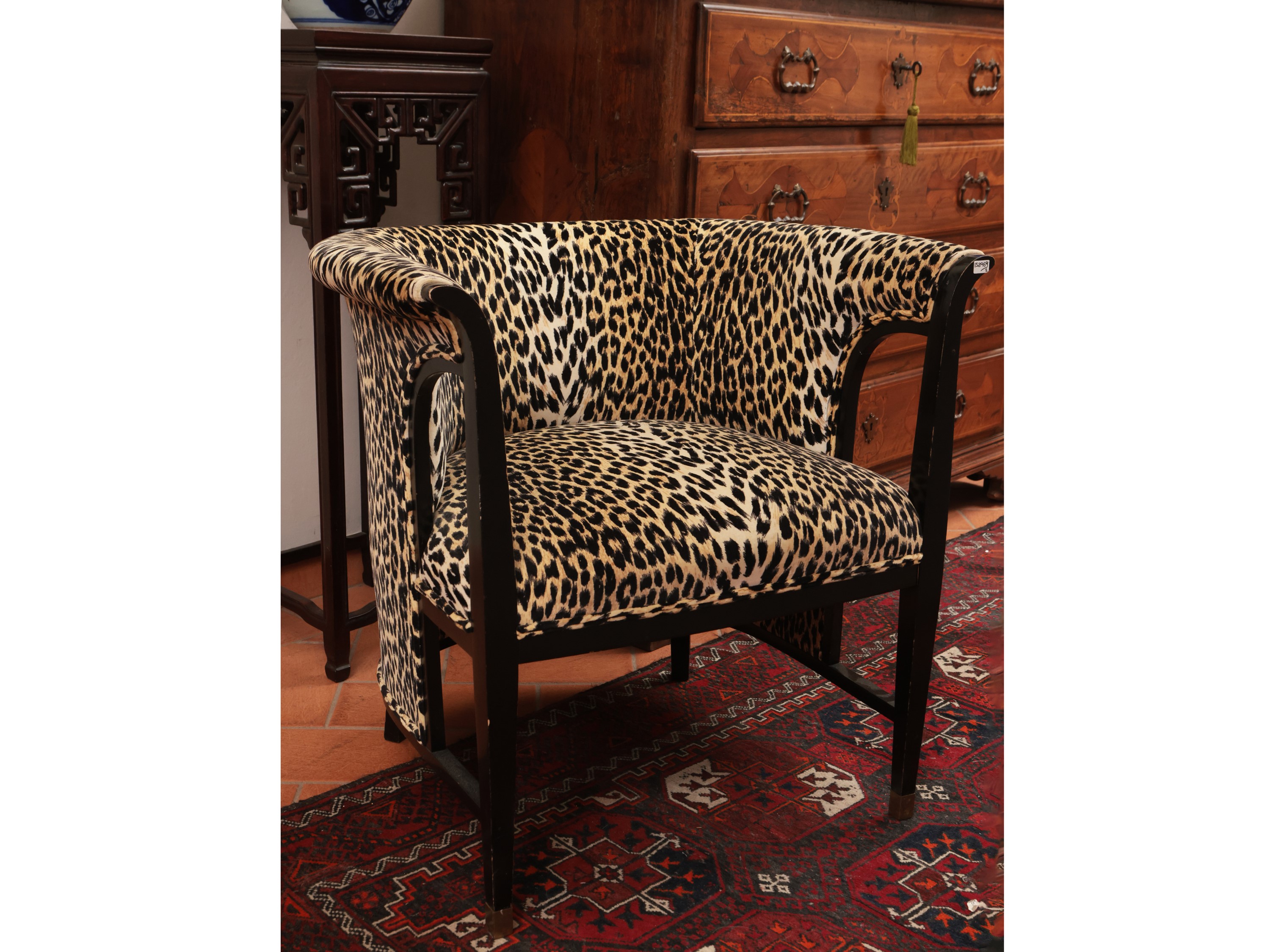 Coppia di Poltroncince Art Decò in Legno Ebanizzato