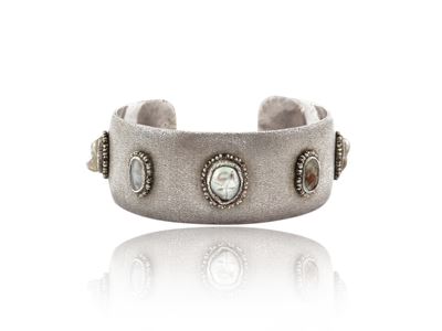 Buccellati, Bracciale Rigido in Argento con Perle