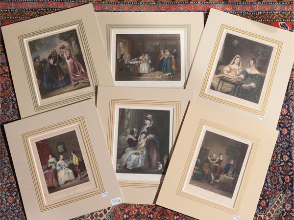 Scene di genere  (XIX secolo)  - Asta Una collezione di stampe - parte II - Maison Bibelot - Casa d'Aste Firenze - Milano