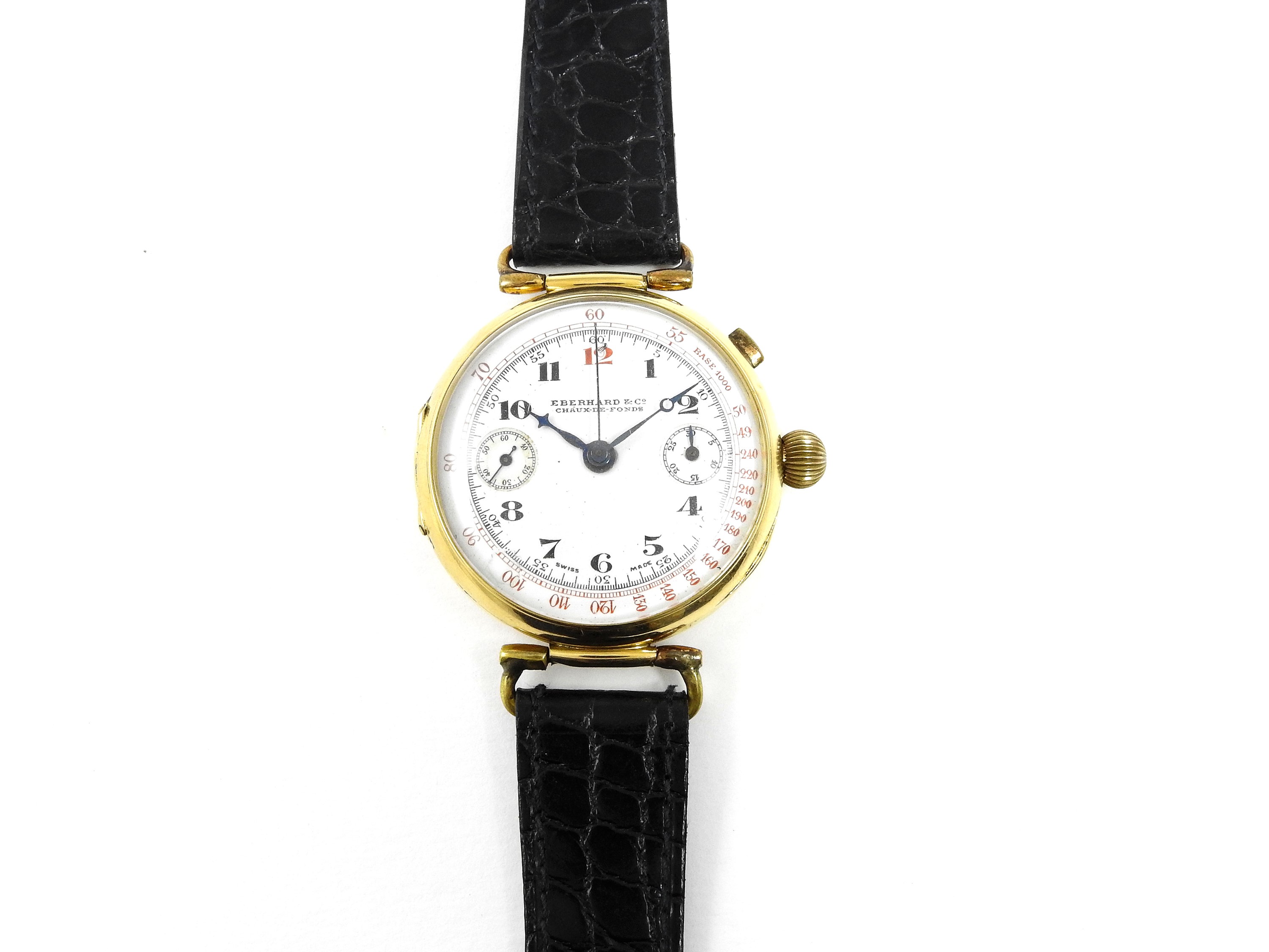 Eberhard & Co, Cronografo Monopulsante in Oro Giallo