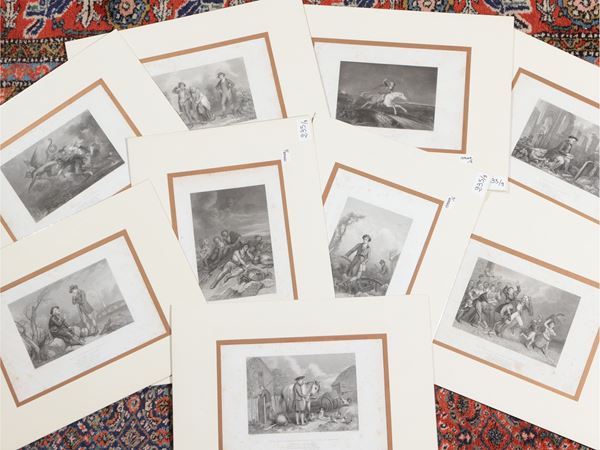 Illustrazioni a commento di "The Complete Works of Robert Burns"  (XIX secolo)  - Asta Una collezione di stampe - parte II - Maison Bibelot - Casa d'Aste Firenze - Milano