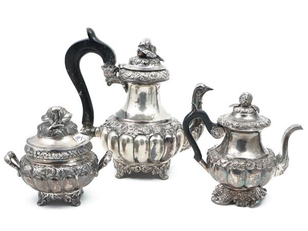 Silver coffee service, Naples, first half of the 19th century