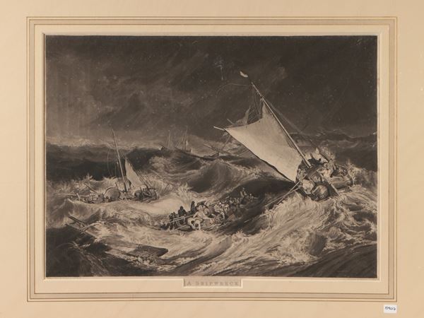 A Shipwreck  (1825)  - Asta Una collezione di stampe - parte II - Maison Bibelot - Casa d'Aste Firenze - Milano