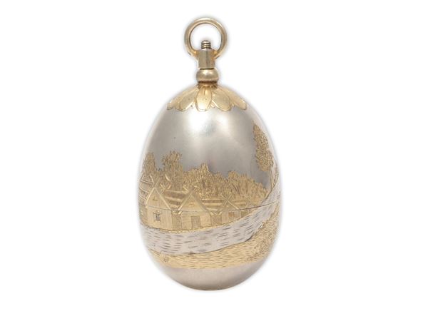 Silver egg, Alexander Lubavin, St. Petersburg, last quarter of the 19th century
