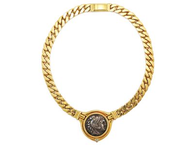 Bulgari, Girocollo Monete in Oro Giallo e Diamante