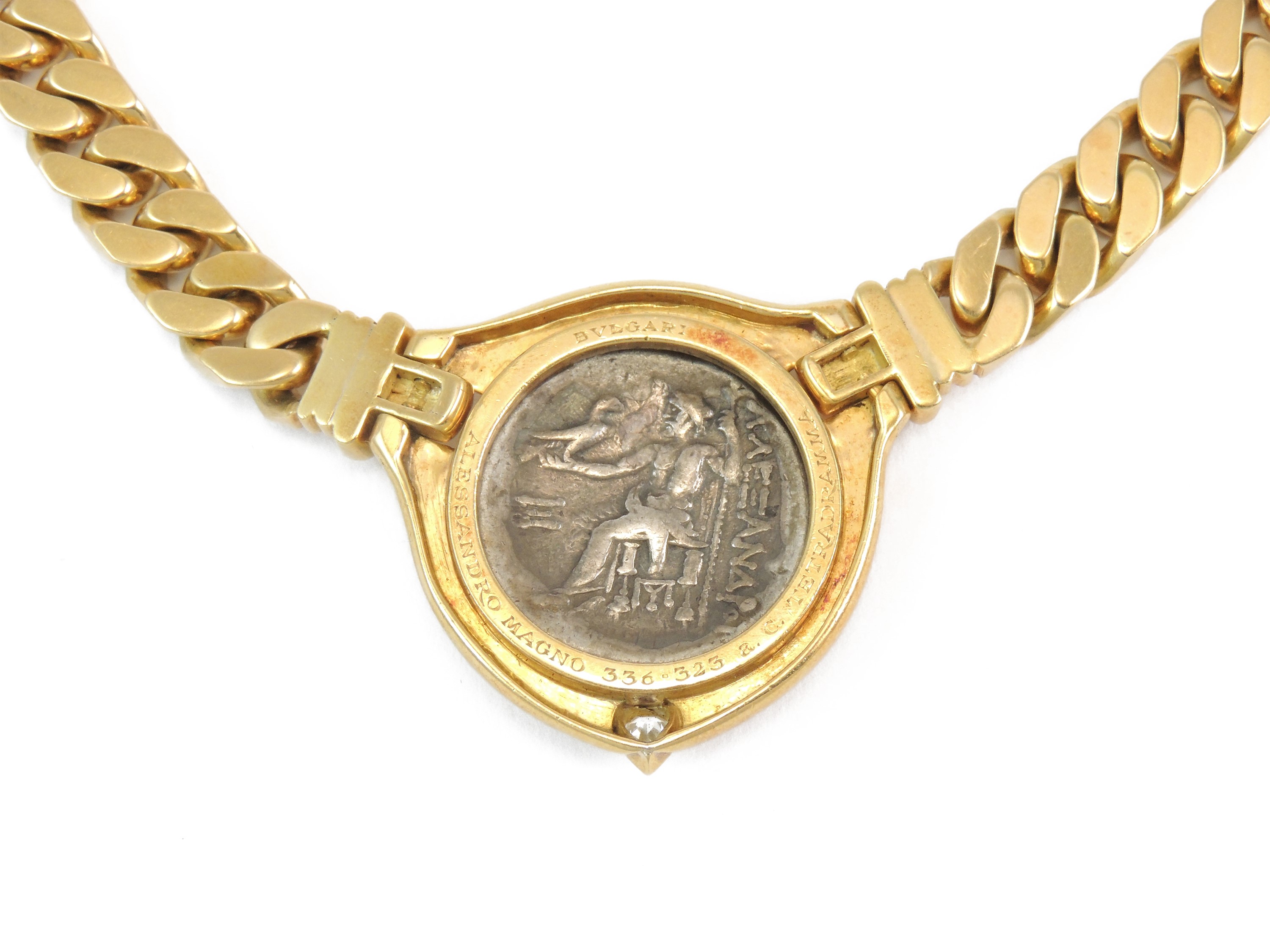 Bulgari, Girocollo Monete in Oro Giallo e Diamante