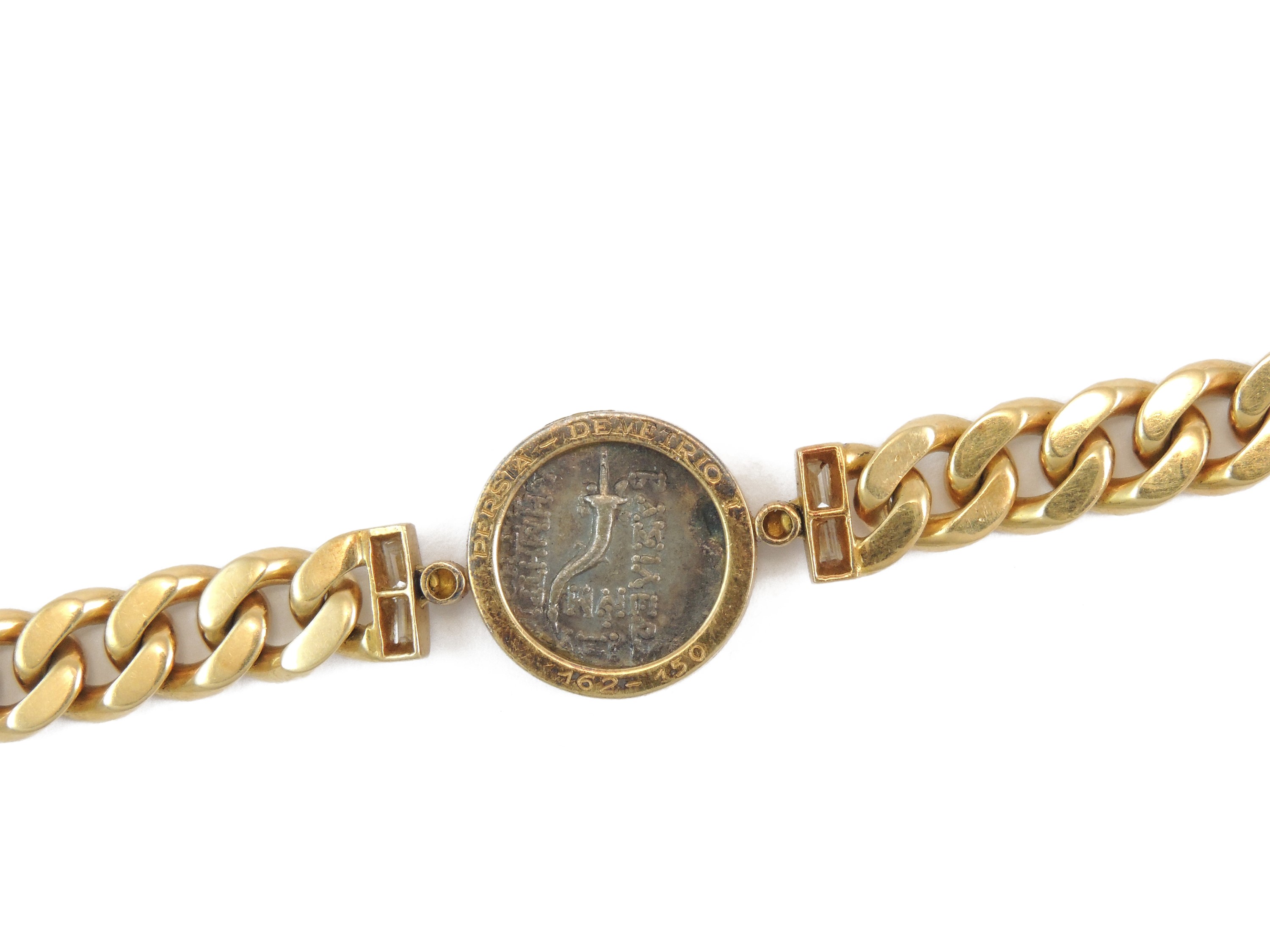 Bulgari, Bracciale Monete in Oro Giallo con Diamanti