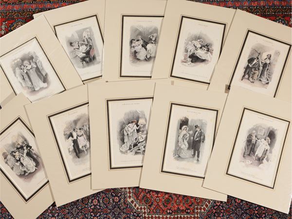 Ferdinand Bac, Le fetes galantes  (Fine del XIX secolo)  - Asta Una collezione di stampe - parte II - Maison Bibelot - Casa d'Aste Firenze - Milano