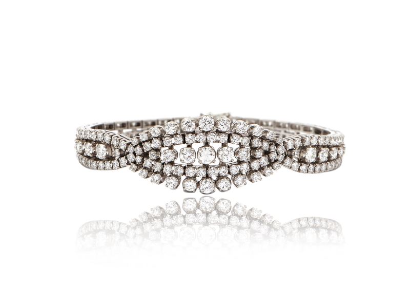 Bracciale in Oro Bianco con Diamanti