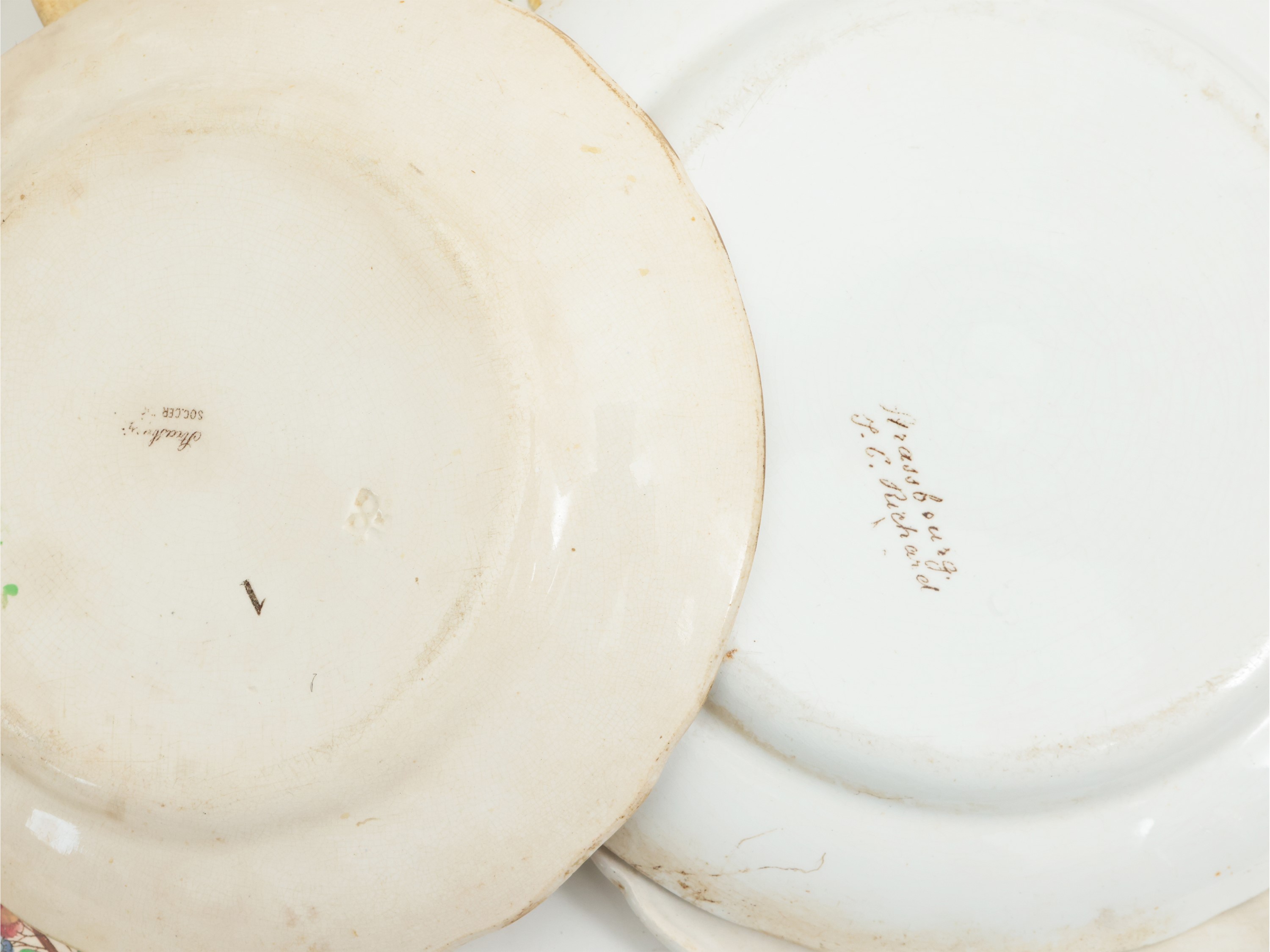 Set di Piatti in Terraglia, Decoro Strasburgo, Società Ceramica Richard