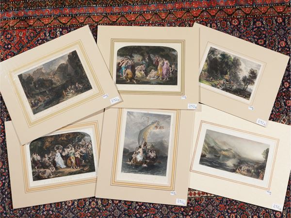 Scene mitologiche  (XIX secolo)  - Asta Una collezione di stampe - parte II - Maison Bibelot - Casa d'Aste Firenze - Milano