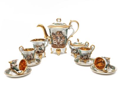 Servizio di Tazzine da Caffè in Ceramica, Capodimonte