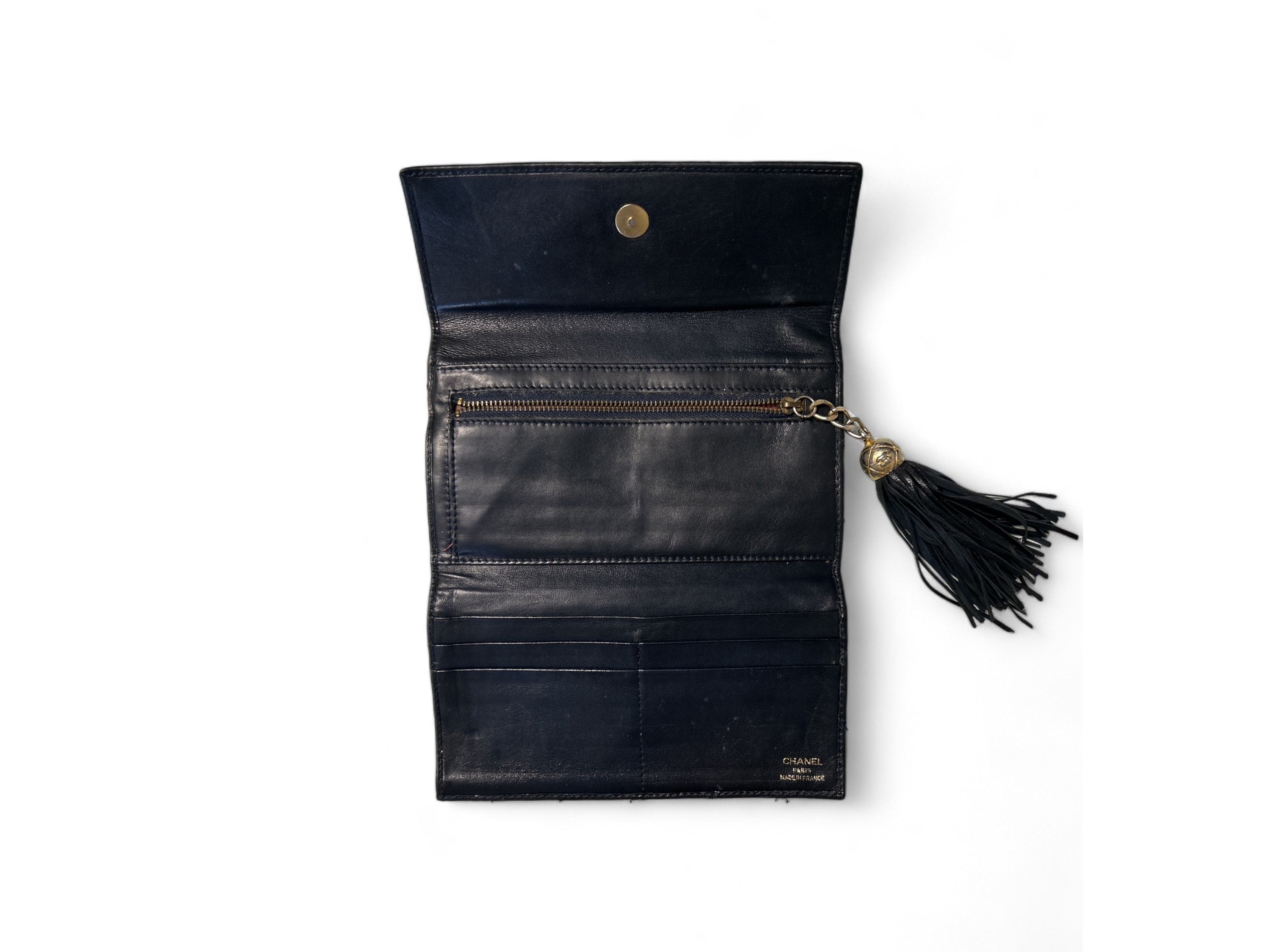 Chanel, Portafoglio in Pelle Matellassé con Nappa Cuir