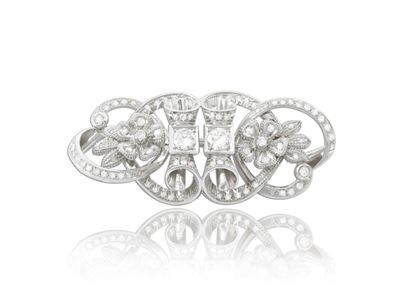 Spilla in Oro Bianco con Diamanti