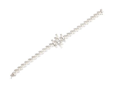 Bracciale in Oro Bianco con Damanti