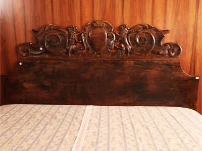 Testiera per Letto Matrimoniale in Noce e Legno Tenero
