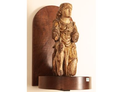 Figura in Legno Laccato e Dorato