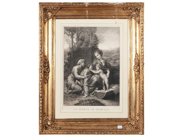 La Vierge au berceau  (1830)  - Auction A print collection - II part - Maison Bibelot - Casa d'Aste Firenze - Milano