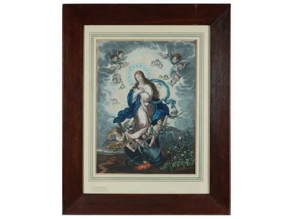 Immaculate  (nineteenth century)  - Auction A print collection - II part - Maison Bibelot - Casa d'Aste Firenze - Milano