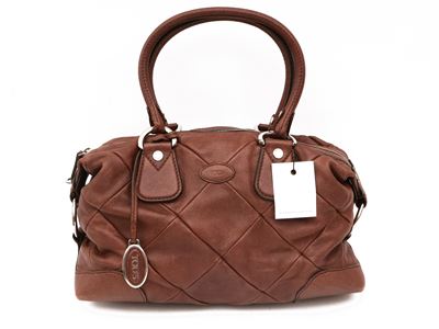 Tod's, Bauletto in Pelle Trapuntata Marrone