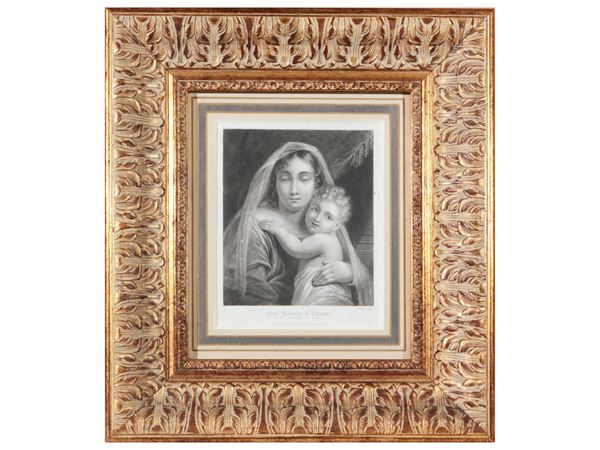 The Virgin & Child  (nineteenth century)  - Auction A print collection - II part - Maison Bibelot - Casa d'Aste Firenze - Milano