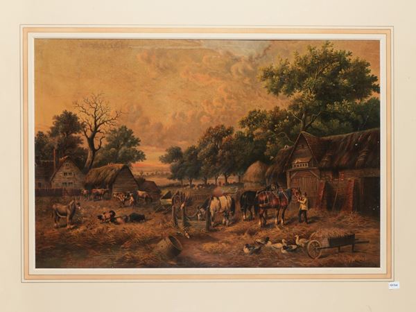 Country landscape  (nineteenth century)  - Auction A print collection - II part - Maison Bibelot - Casa d'Aste Firenze - Milano