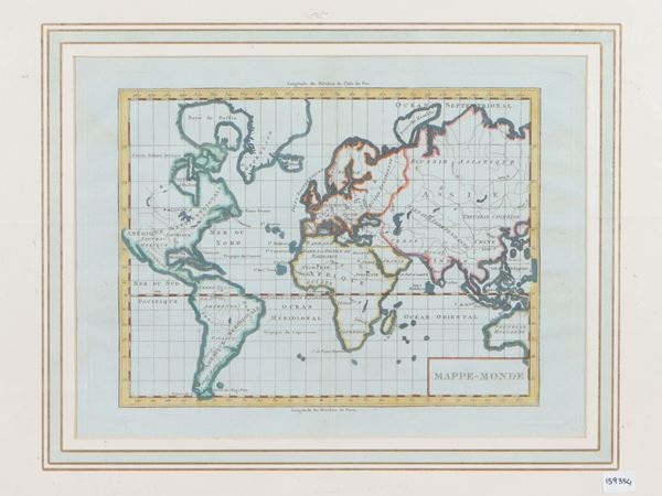 Mappe-Monde  (XVIII secolo)  - Asta Una collezione di stampe - parte II - Maison Bibelot - Casa d'Aste Firenze - Milano
