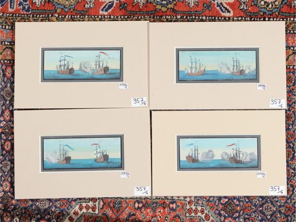 Warships  (End of the 18th century)  - Auction A print collection - II part - Maison Bibelot - Casa d'Aste Firenze - Milano