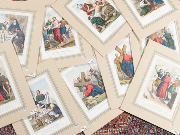 La Via Crucis  (Metà del XIX secolo)  - Asta Una collezione di stampe - parte II - Maison Bibelot - Casa d'Aste Firenze - Milano