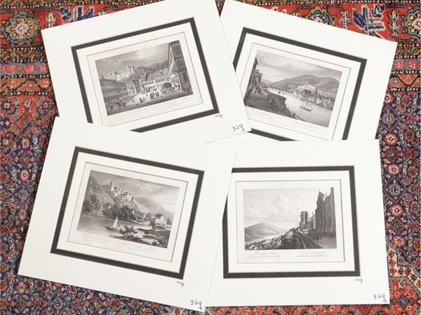 Vedute di Heidelberg  (Metà del XIX secolo)  - Asta Una collezione di stampe - parte II - Maison Bibelot - Casa d'Aste Firenze - Milano