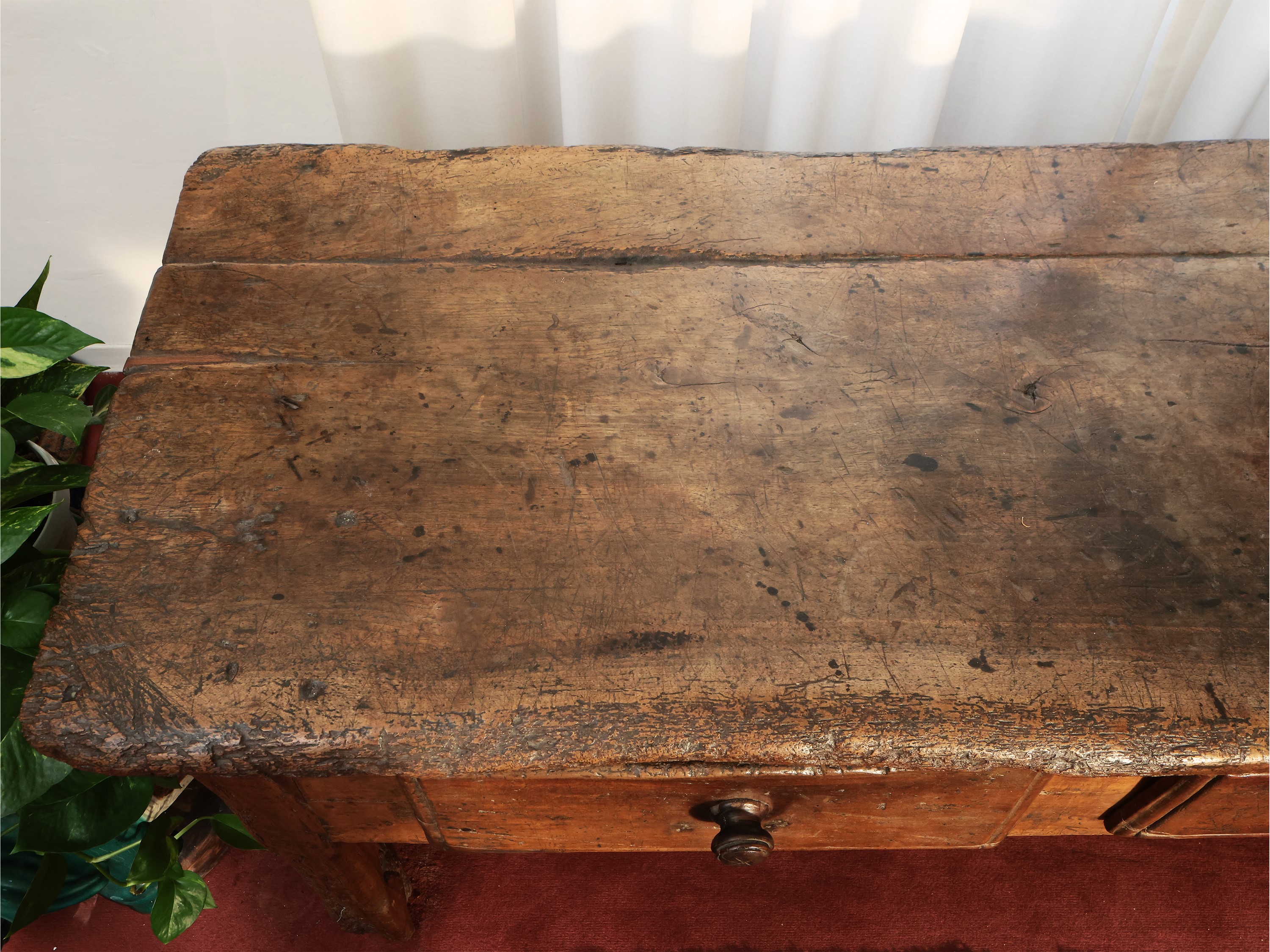 Grande Tavolo Console Rustico in Noce