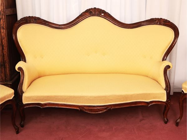 Walnut sofa